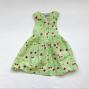 Oshkosh VTG seersucker fruit print dress EUC 3T